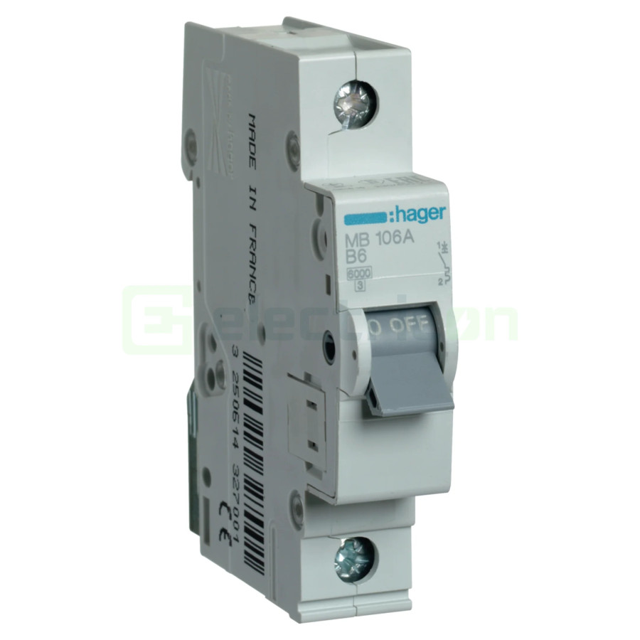 Disjunctor MCB B6A Hager - MB106A