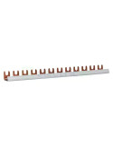 Busbar - Baretă alimentare - 1P monofazat tip furcă 12M (12x MCB 1P) 10mm² 63A Hager KDN163A
