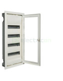 Tablou electric metalic - siguranțe - 48M (4x12) încastrat ușă sticlă Volta Hager VU48NG