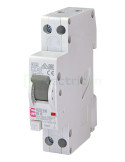 RCBO - Siguranță automată - Disjunctor cu protecție diferențială - tip A curba B 6A 30mA 6kA 1P+N 1M KZS-1M ETI 002175201