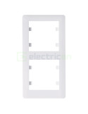 Ramă - 2 module - montaj vertical -  alb - Hager Lumina2 - WL5120