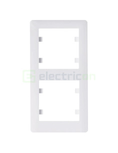 Ramă - 2 module - montaj vertical -  alb - Hager Lumina2 - WL5120