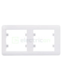 Ramă - 2 module - montaj orizontal - alb - Hager Lumina2 - WL5220