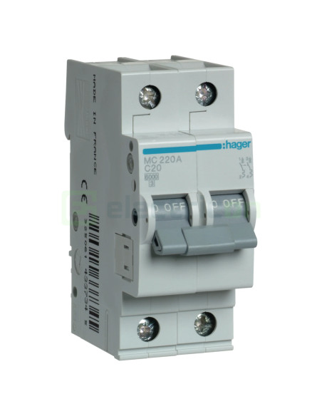 Intrerupator MCB C20A Hager - MC220A