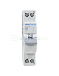 MCB - Siguranță automată - disjunctor - curba C 20A 6kA 1P+N 1M Hager ML520J 2