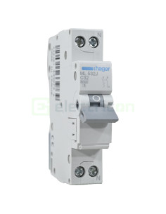 MCB - Siguranță automată - disjunctor - curba C 32A 6kA 1P+N 1M Hager ML532J