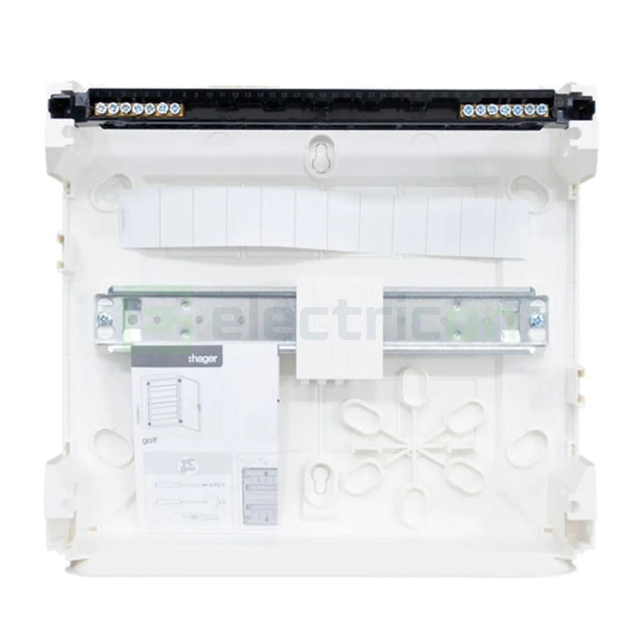 Tablou aparent, 12 module, 1x12, usa transparenta, IP40, Hager, Golf, VS112TD - Electricon.ro