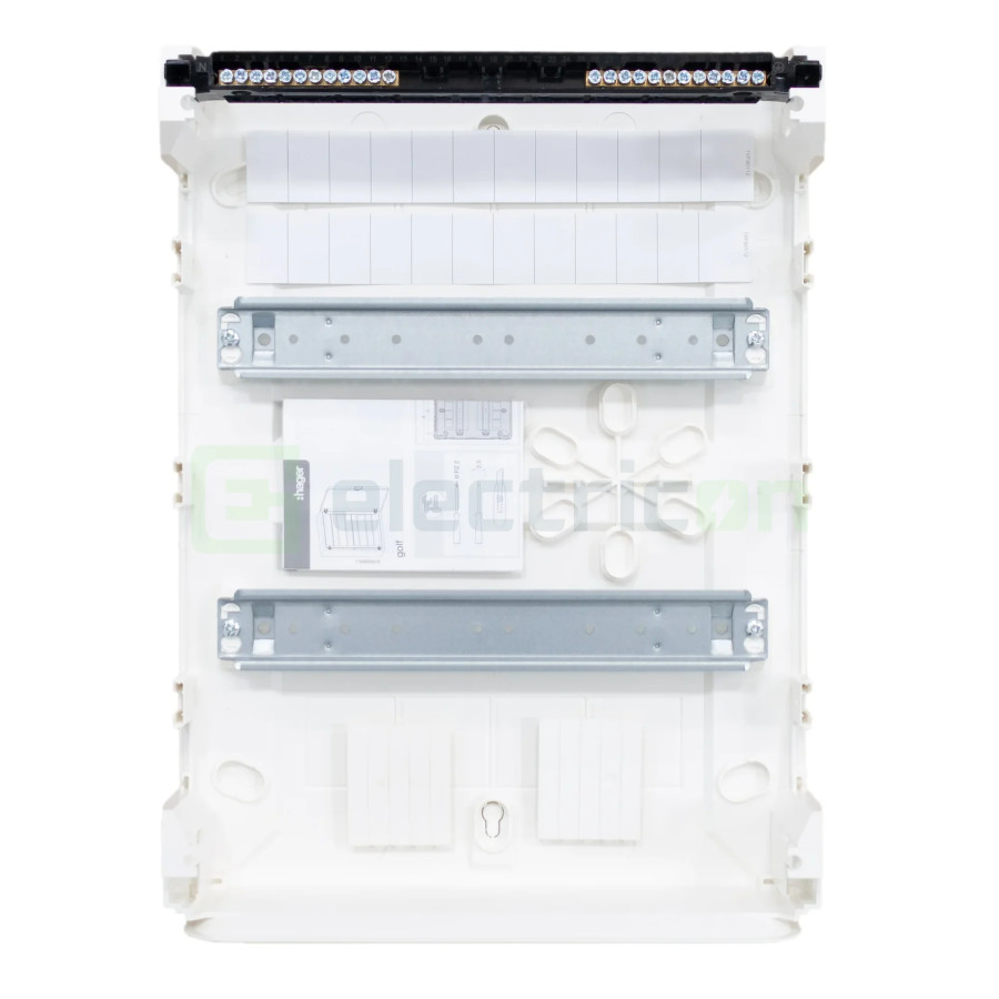 Tablou aparent, 24 module, 2x12, usa transparenta, IP40, Hager, Golf, VS212TD - Electricon.ro
