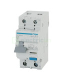RCBO - Siguranță automată - Disjunctor cu protecție diferențială - tip A curba C 16A 30mA 6kA 1P+N 2M Hager AD966J