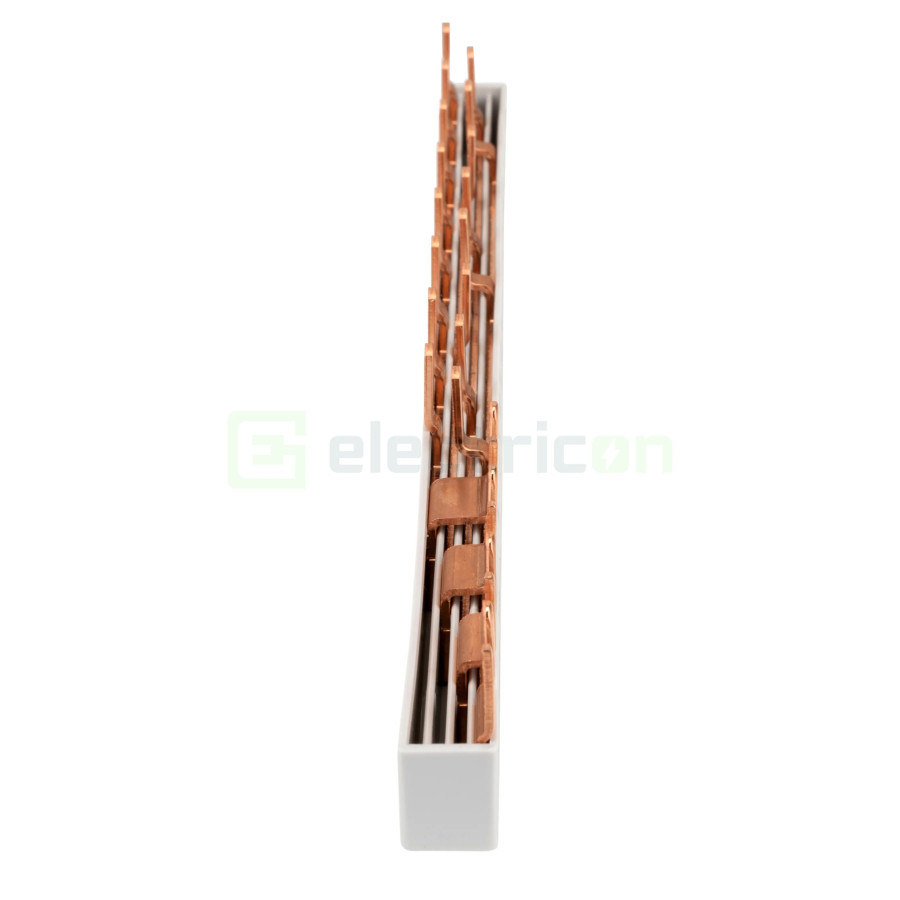 Bareta alimentare (busbar), 1x RCCB 4P, 8 module MCB,1P+N tip pin, 80A, Schrack