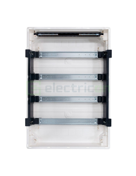 Tablou incastrat, 72 module, 4x18, ușă transparentă Hager, Golf, VF418TD - Electricon.ro