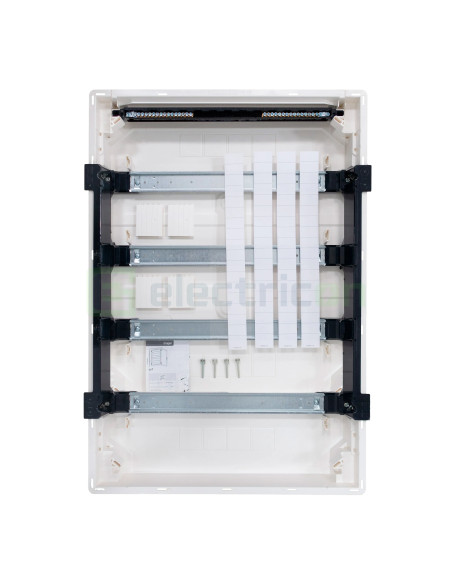 Tablou incastrat, 72 module, 4x18, ușă transparentă Hager, Golf, VF418TD - Electricon.ro