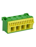 Bară conexiuni - Bornieră QuickConnect - 18 puncte terminiale - împamantare/galben-verde Hager KN18E