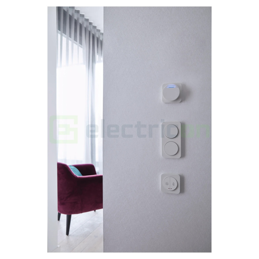 Rama aparataj, 2 module, orizontal, alb, Berker R.1, Hager, 10122189