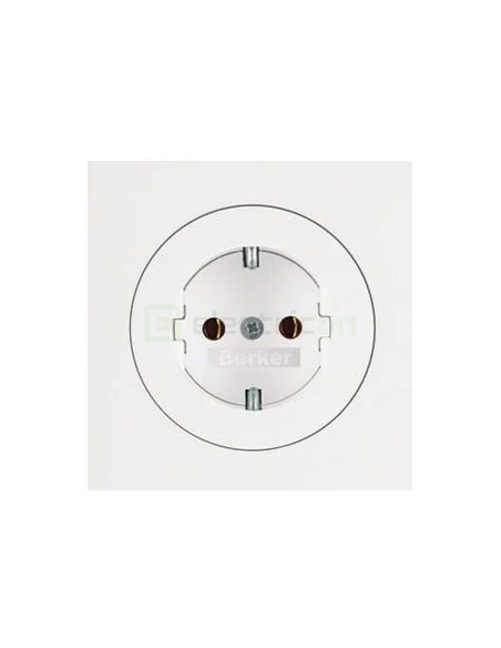 Priza schuko, alb, Berker Serie R.1/R.3, Hager, 47432089