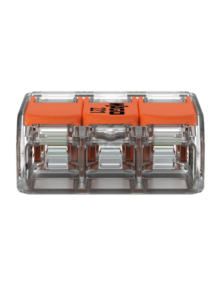Conector Wago 4mm² Clemă legătură doză pentru cablu lițat, 3x4mm², Wago, 221-413 – montaj rapid și sigur în aplicații electrice