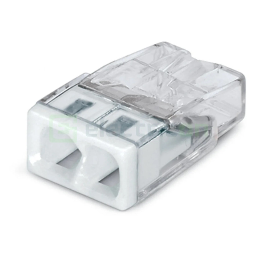 Conector Wago 5mm² Clemă legătură doză, 2x2,5mm², PUSH-Wire, Wago, 2273-202 – montaj rapid și sigur în aplicații electrice diver