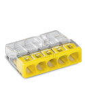 Conector legătură doză 5 conexiuni 0.5-2.5mm² PUSH WIRE - WAGO 2273-205