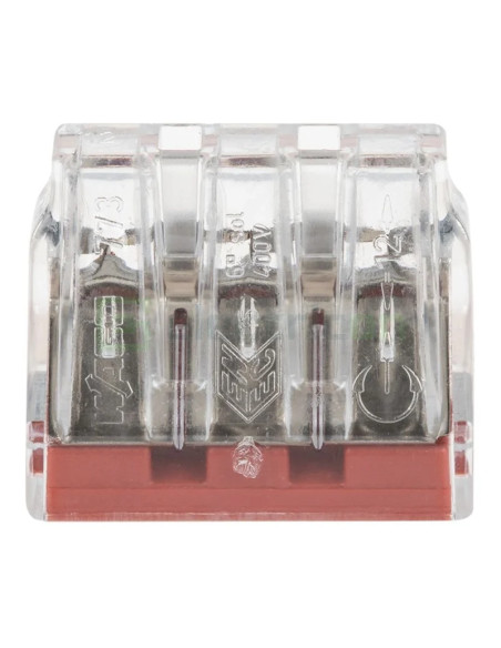 Conector Wago 6mm² Clemă legătură doză, 3x6mm², PUSH-Wire, Wago, 773-173 – montaj rapid și sigur în aplicații electrice diverse