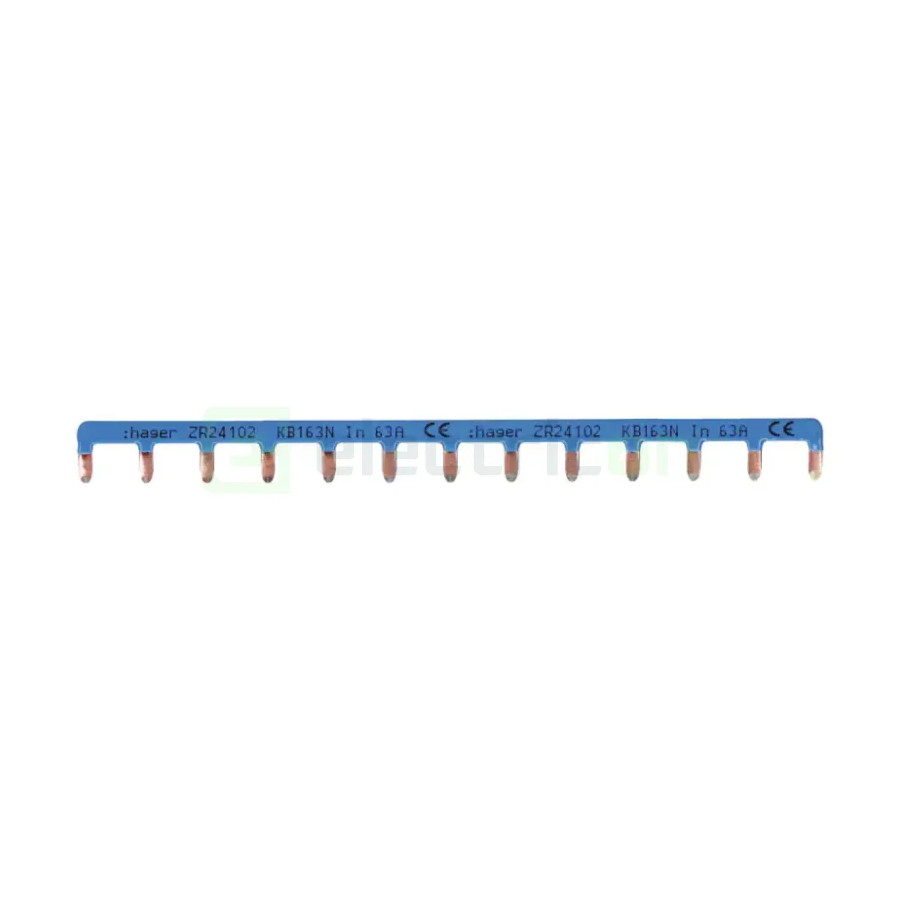 Bareta alimentare (busbar), 1P, tip pin, 13 module, 63A, Hager