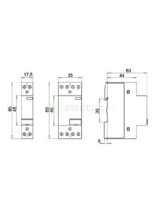 Contactor modular 2P 2
