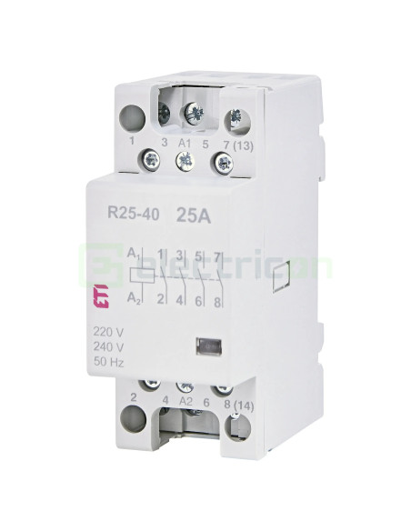 Contactor modular 4P 2 module 25A