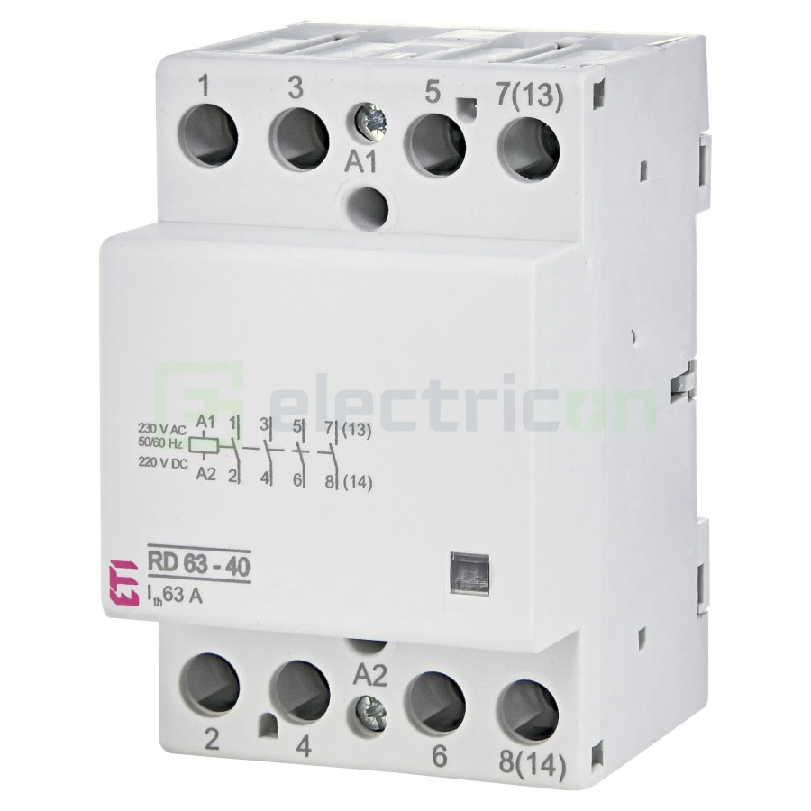 Contactor modular 4P 3-module