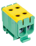 Clemă de derivație Cu-Al 2P 4 conexiuni (2x(1x50mm² + 1x50mm²)) izolată verde/galben FLEAL - Tracon Electric FLEAL-50/2ZS
