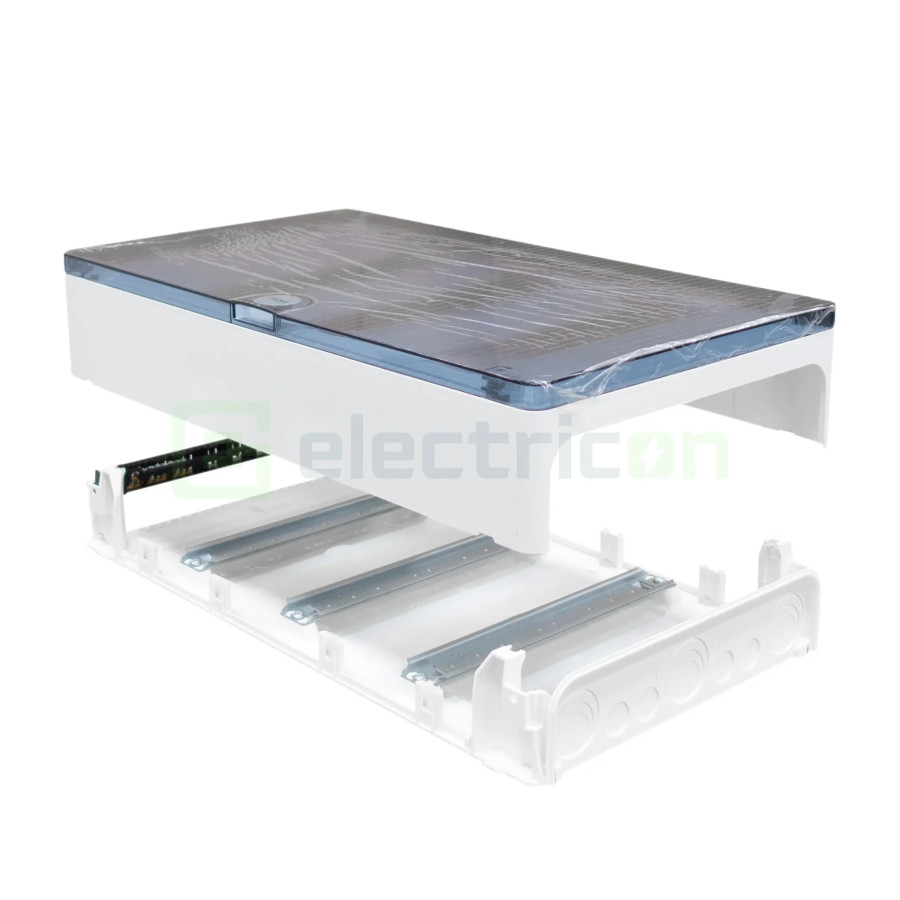Tablou aparent, 72 module, 4x18, usa transparenta, IP40, Hager, Golf, VS418TD - Electricon.ro