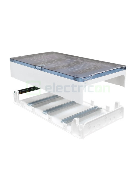 Tablou aparent, 72 module, 4x18, usa transparenta, IP40, Hager, Golf, VS418TD - Electricon.ro
