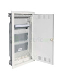 Tablou multimedia ABS - 36M (3x12) metalic încastrat ușă albă perforată Volta Hager VU36NW