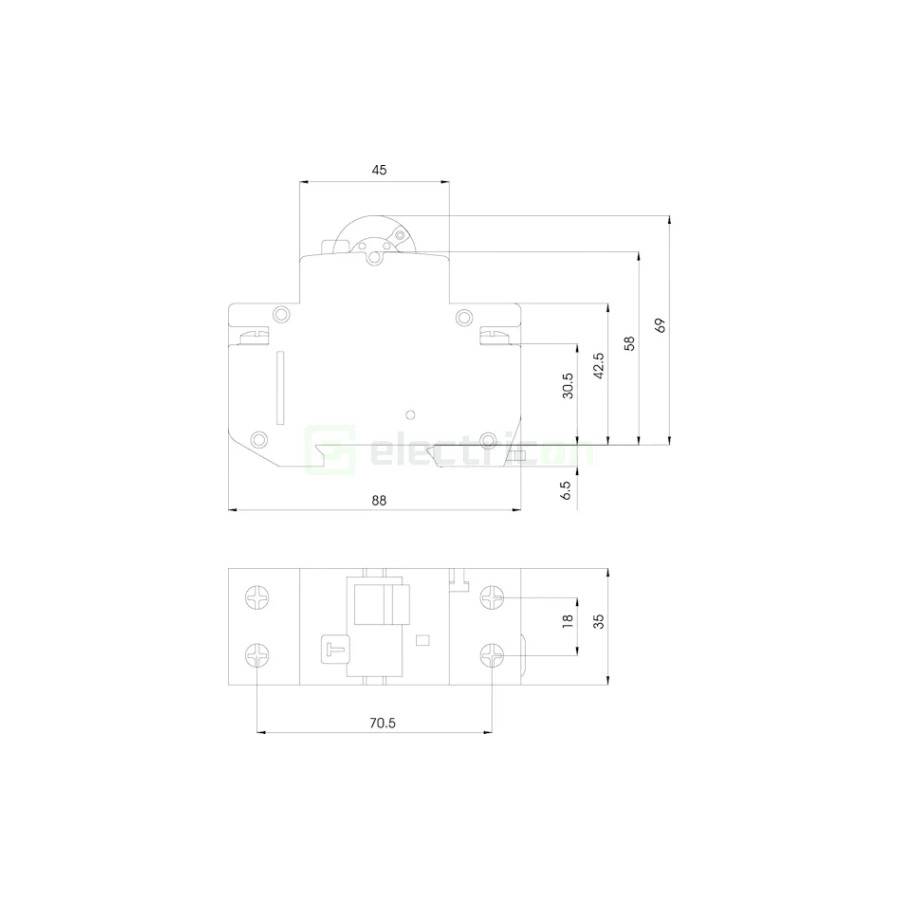 Disjunctor RCBO 25A 300mA ETI