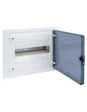 Tablou electric ABS - siguranțe - 12M (1x12) încastrat ușă transparentă Golf Hager VF112TD