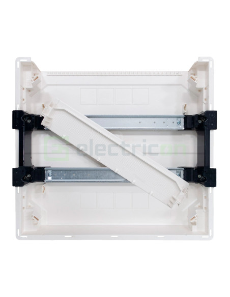 Tablou incastrat, 36 module, 2x18, ușă transparentă Hager, Golf, VF218TD - Electricon.ro