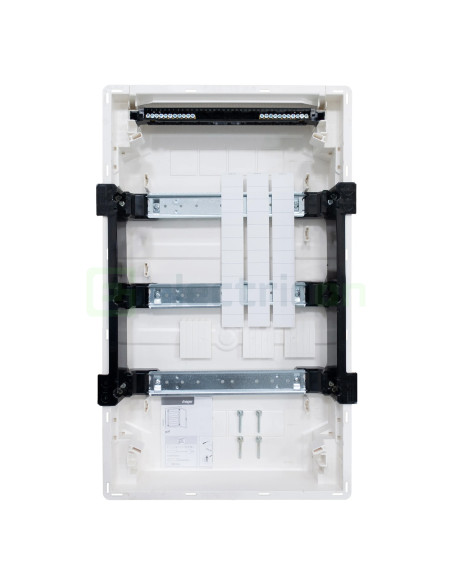 Tablou incastrat, 36 module, 3x12, ușă transparentă Hager, Golf, VF312TD - Electricon.ro