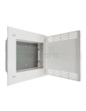 Tablou multimedia ABS - 36M (2x18) încastrat ușă albă perforată Golf Hager VF218PZF