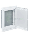 Tablou multimedia ABS - 54M (3x18) încastrat ușă albă perforată Golf Hager VF318PZF