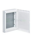Tablou multimedia ABS - 54M (3x18) aparent ușă albă perforată Golf Hager VS318PZF  