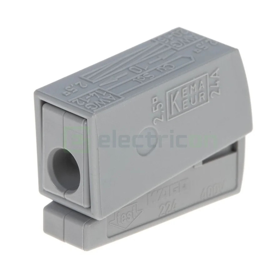 Conector Wago Conector Wago pentru iluminat PUSH WIRE/CAGE CLAMP 2-cond – montaj rapid și sigur în aplicații electrice diverse