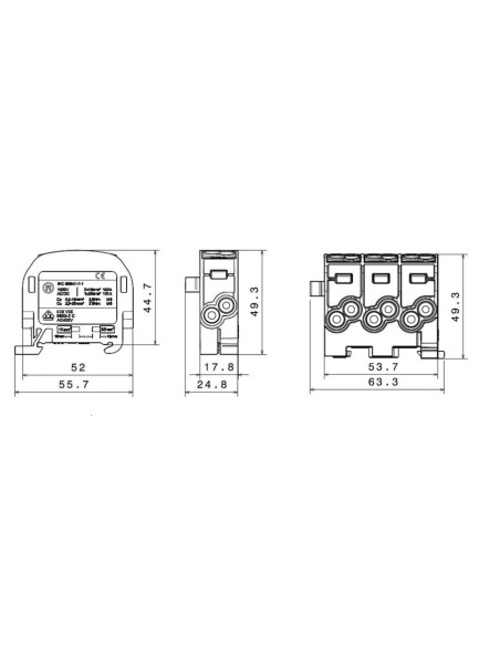 Clemă de derivație 25mm² Clema derivatie, 25mm²,Cu-Al, negru, Schrack, IKA26150 – montaj rapid și sigur în aplicații electrice d