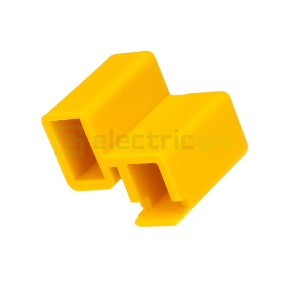 Capac de protectie galben pentru bara de pin pe 1 MW Hager