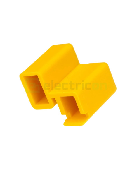 Capac de protectie galben pentru bara de pin pe 1 MW Hager