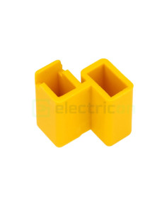 Capac de protectie galben pentru bara de pin pe 1 MW Hager 2