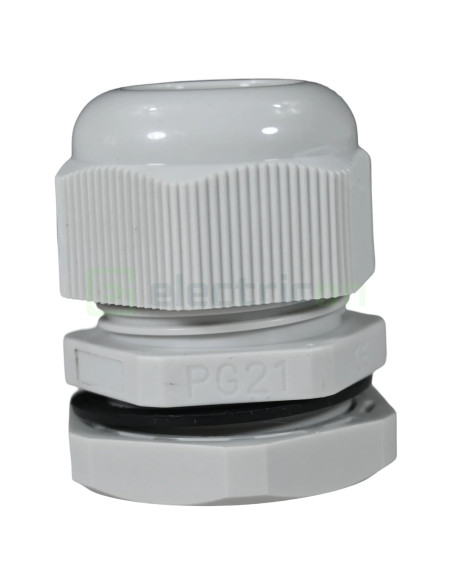 Presetupă - metrică cu contrapiuliță din polietilenă filet PG-21 - Tracon Electric PG-21