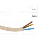Cablu electric rigid cupru NYM-J 3x2,5 mm² - gri deschis