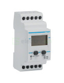 Releu control și monitorizare tensiune - monofazat - reglabil 15-480VAC - afișaj LCD - 1ND 8A - Hager EU102