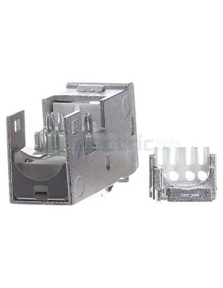 Conector RJ45, Universal, Cat6a, 10Gbps Ethernet (IEEE 802.3an), 180°, Hager, VZ314RJ - Electricon.ro