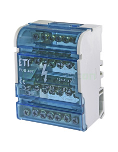 Bloc de distribuție - Distribuitor - 4P 125A 7 conexiuni 16mm² - ETI 001102303