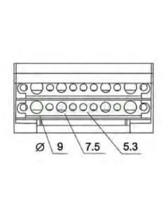 Bloc de distribuție - Distribuitor - 4P 125A 11 conexiuni 16mm² - ETI 001102304 2