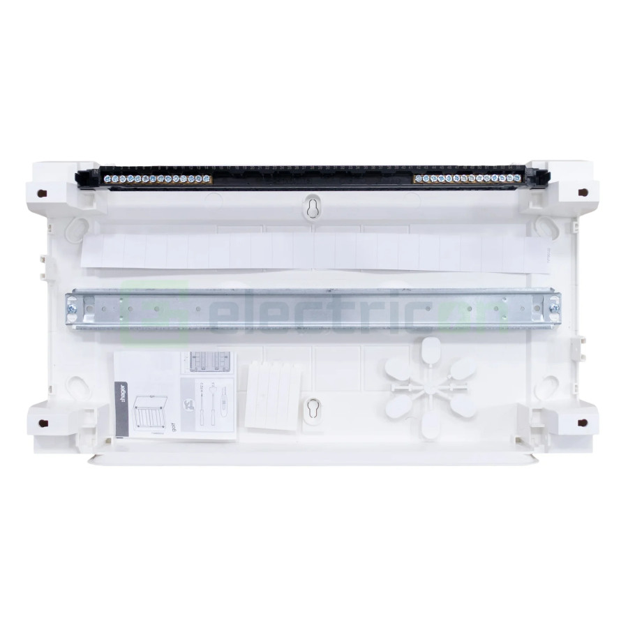 Tablou aparent, 22 module, 1x22, usa transparenta, IP40, Hager, Golf, VS122TD - Electricon.ro